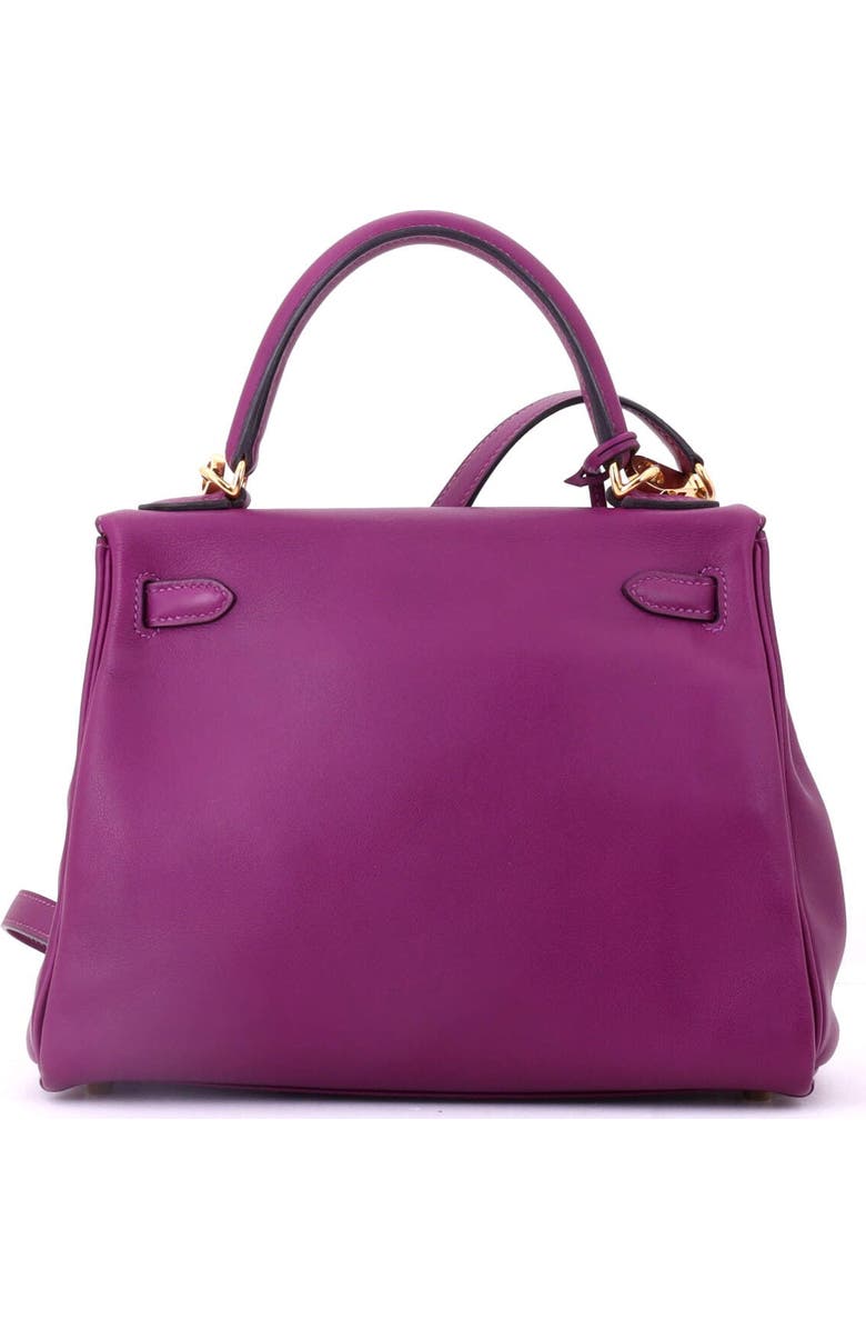 Pre-Owned Hermes Kelly Handbag Purple Swift with Gold Hardware 25, Alternate, color, Anemone