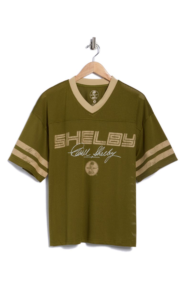 Goodie Two Sleeves Shelby Logo Jersey, Alternate, color, Sphagnum / Pale Khaki