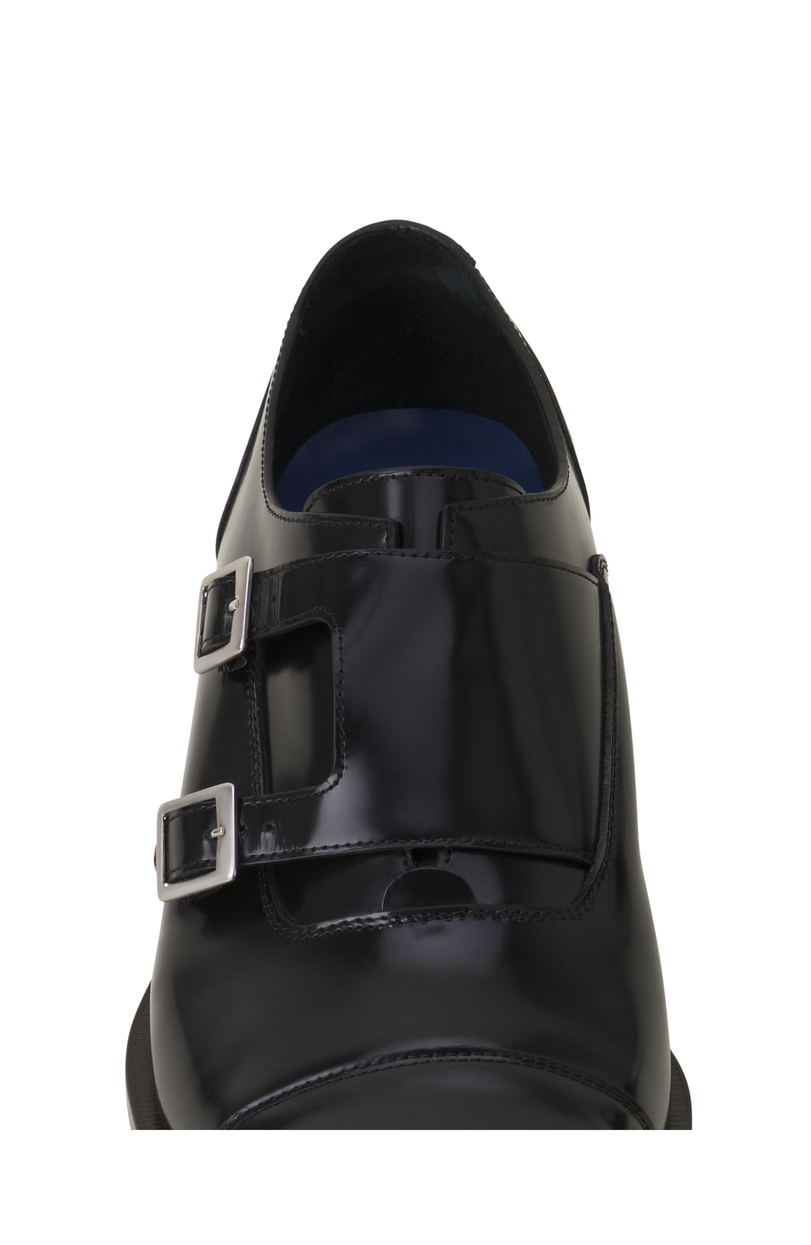 Lanvin Monk Shoes In Glossy Leather, Alternate, color, Black