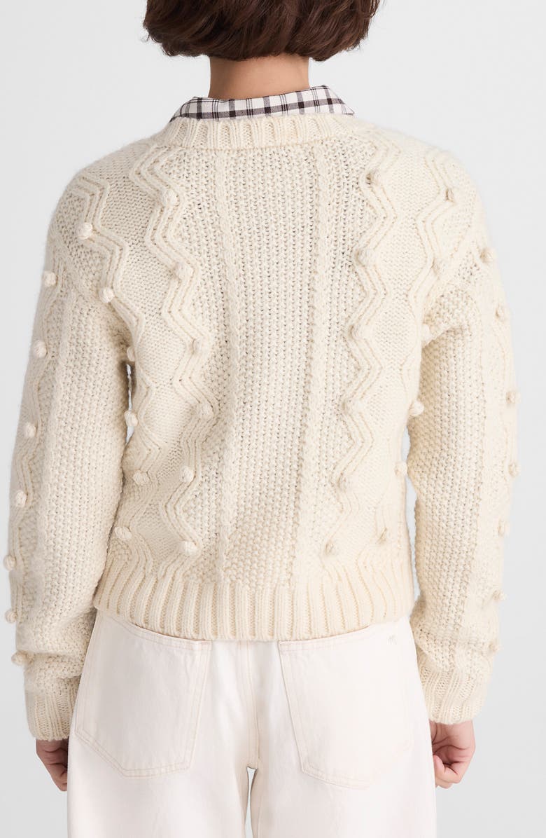 Madewell Mix Stitch Crewneck Sweater, Alternate, color, Ivory
