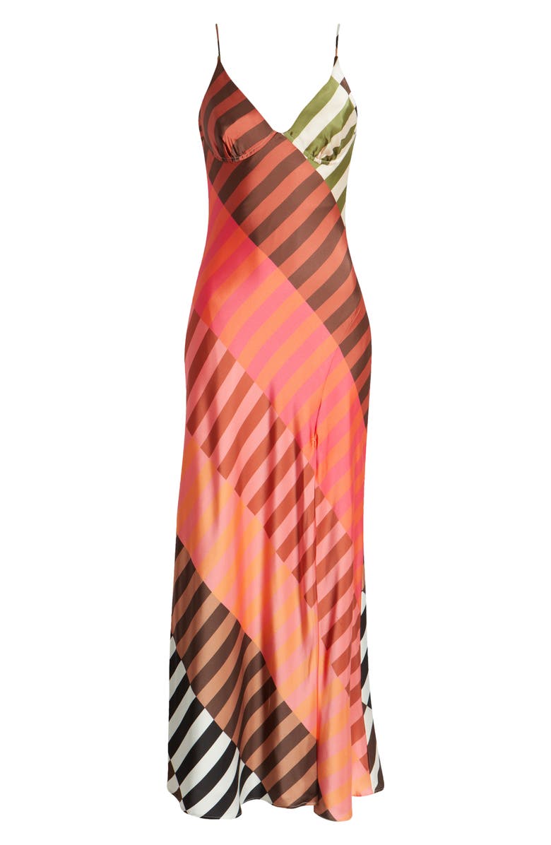 Hutch Emaline Satin Maxi Slipdress, Alternate, color, Multi