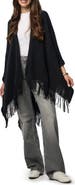 SAACHI Tara Fringe Trim Open Front Ruana