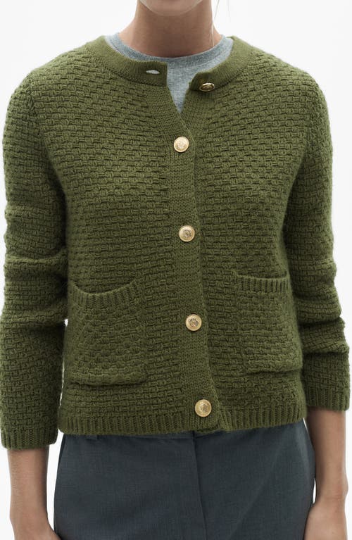 MANGO MANGO TEXTURED CARDIGAN