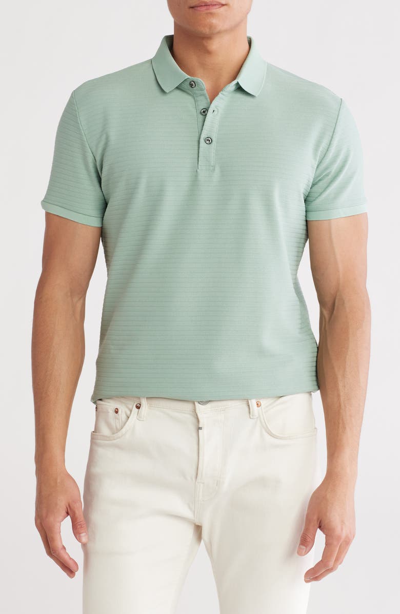 T.R. PREMIUM Slim Fit Stretch Polo, Main, color, Aqua