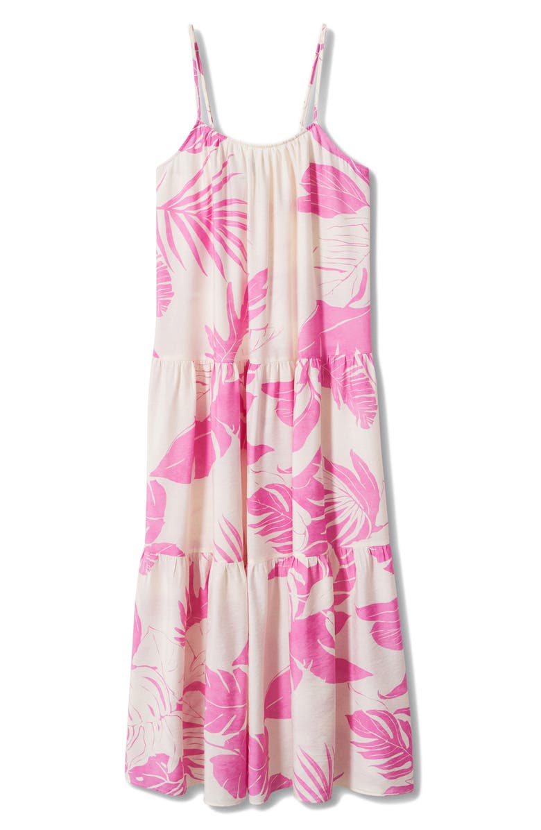 MANGO Print Tiered Dress, Main, color,
