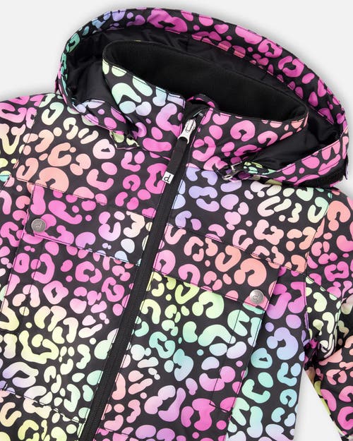 Deux Par Deux Girl One-piece Teknik Snowsuit In Black