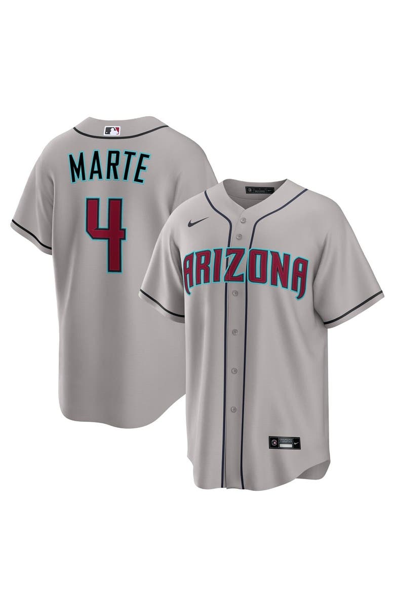 Nike Men's Nike Ketel Marte Gray Arizona Diamondbacks Road Replica Jersey, Main, color, Gray