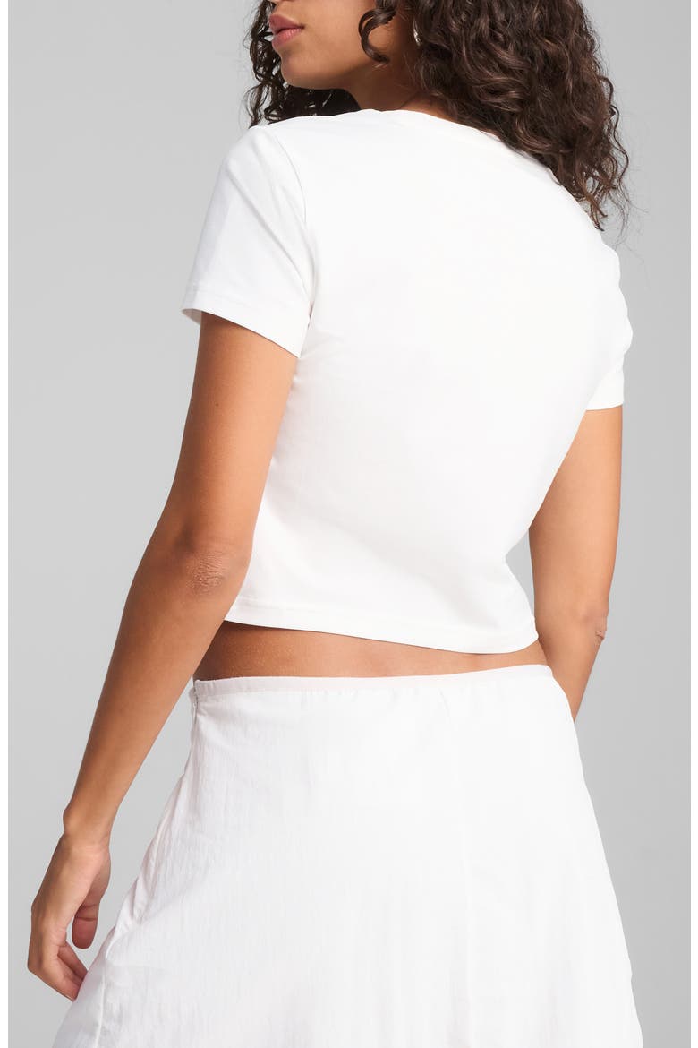 Wardrobe Essentials Cotton Baby Tee, Alternate, color, PUMA WHITE