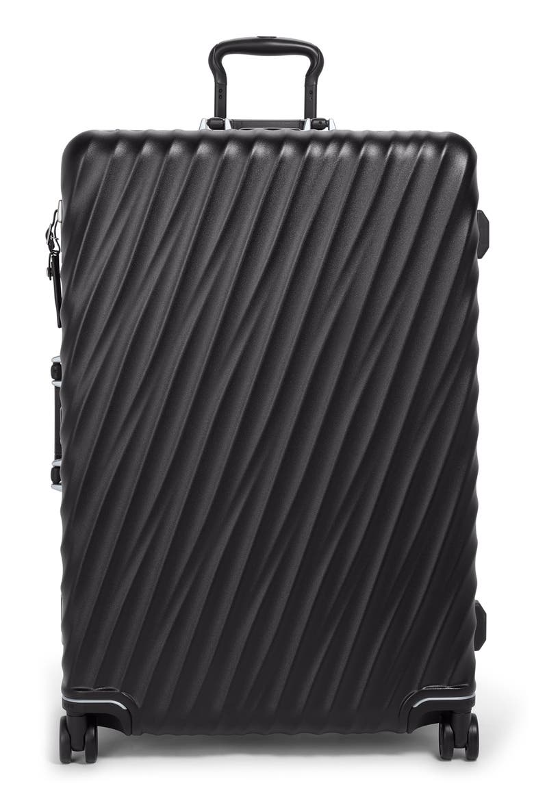 19 Degree Frame Large Checked Luggage, Main, color, BLACK TEXTURE