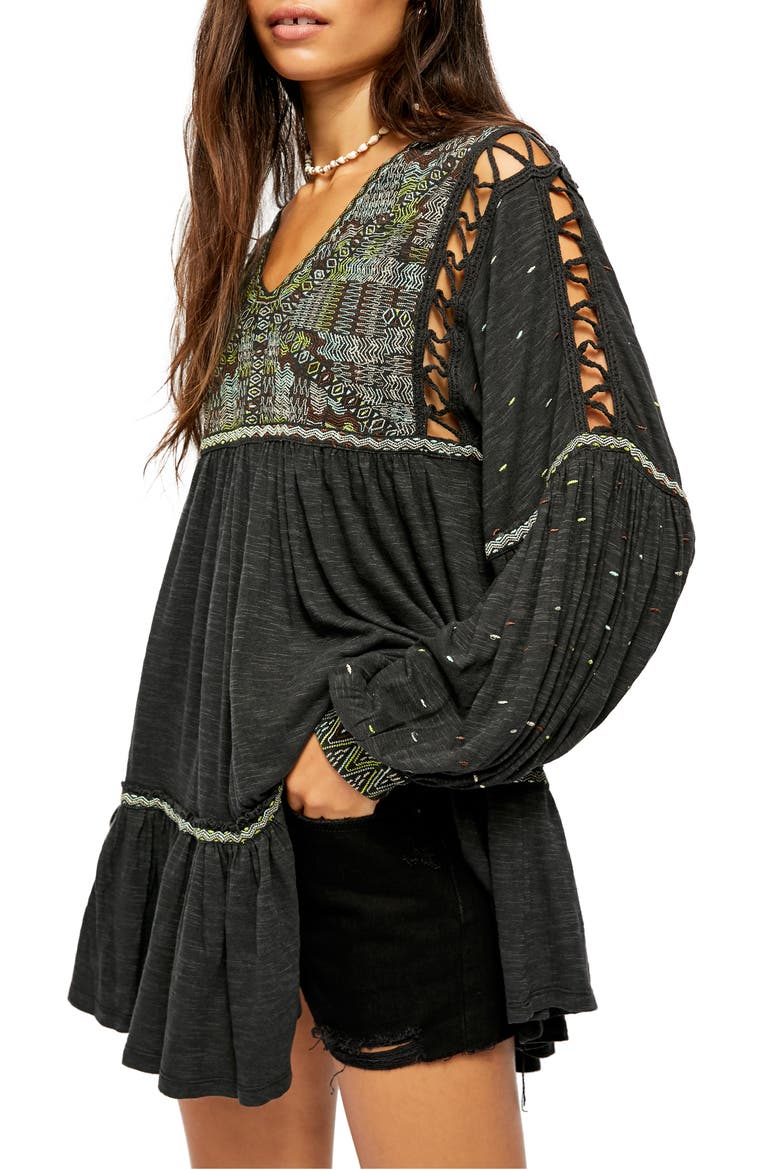 Much Love Tunic, Main, color, WASHED BLACK