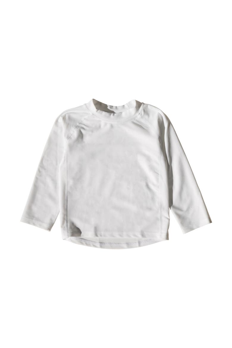 Long Sleeve Rash Guard, UPF 50+ Swim Shirt, Alternate, color, WHITE