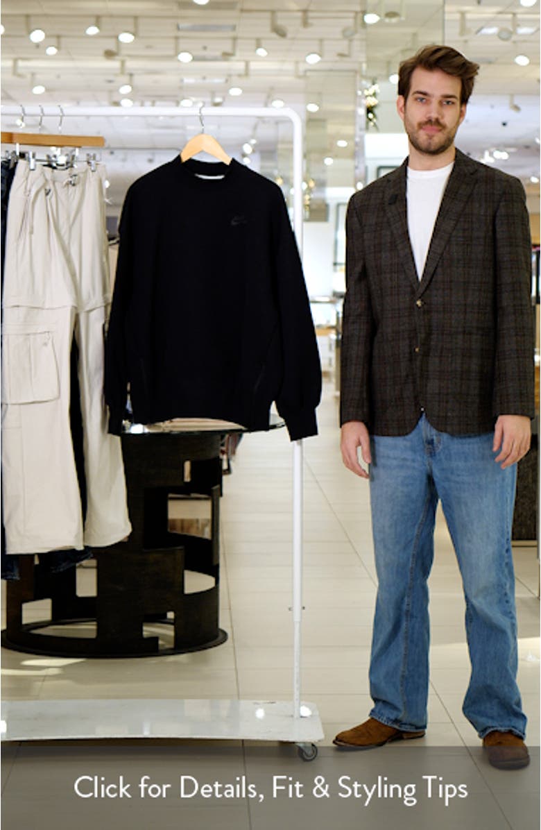 Sportswear Oversize Mock Neck Tech Fleece Sweatshirt, sales video thumbnail