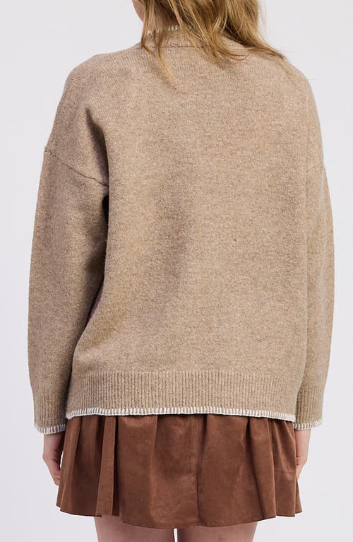 Jacquie The Label Valerie Oversize Cardigan In Brown