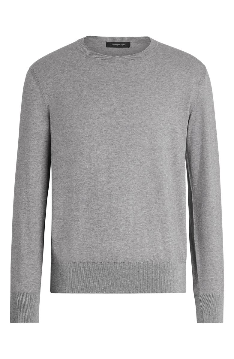 ZEGNA Baby Island Cotton & Cashmere Crewneck Sweater, Alternate, color, 