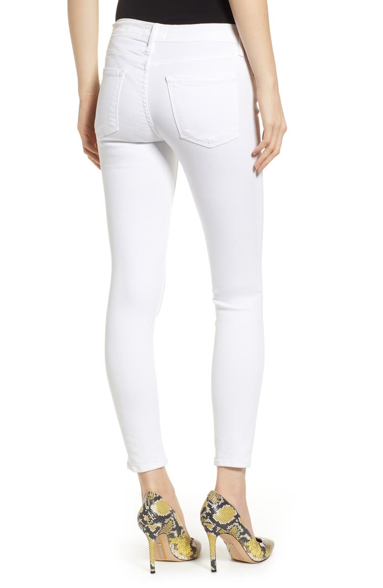 FRAME Le Color Crop Skinny Jeans, Alternate, color, Blanc