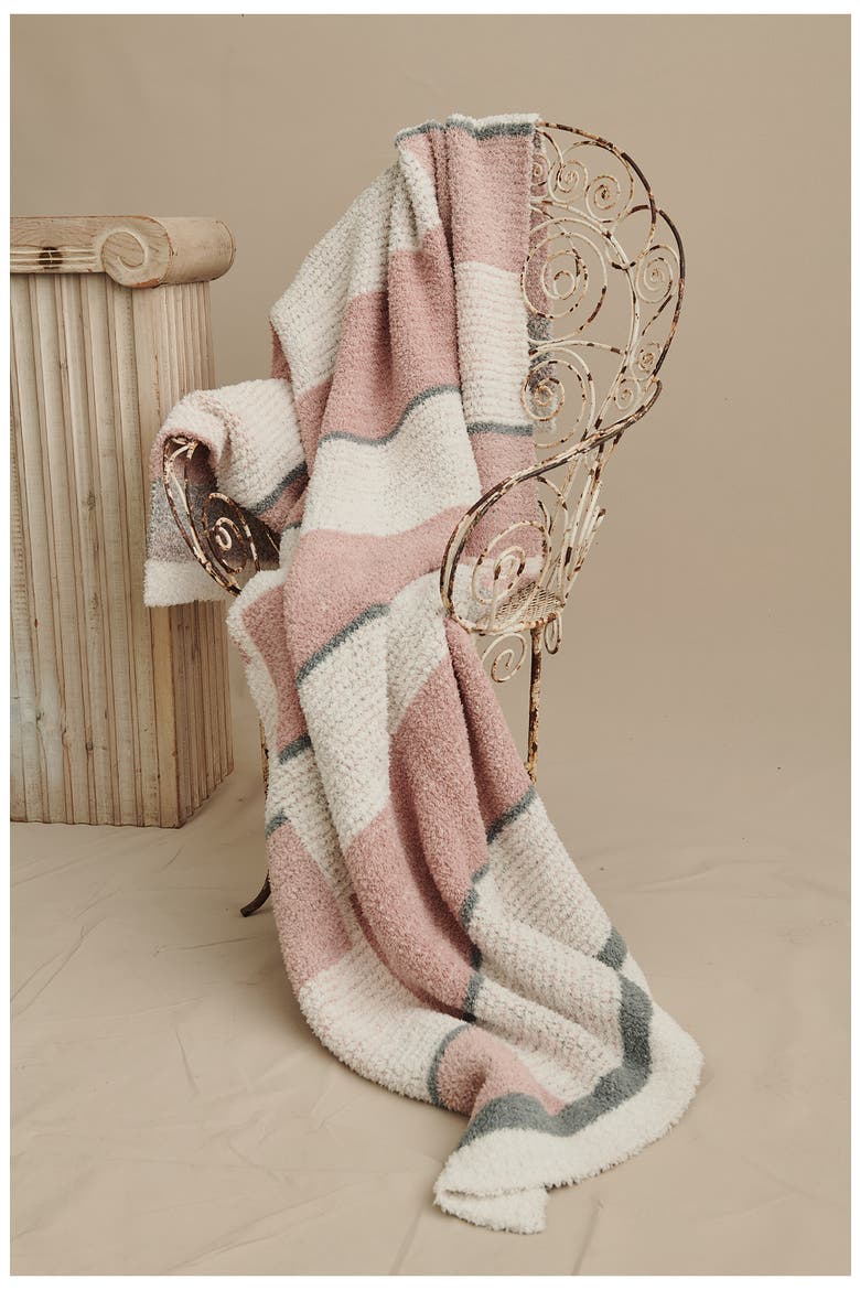 CozyChic© Playa Checkered Throw Blanket, Alternate, color, CREAM MULTI