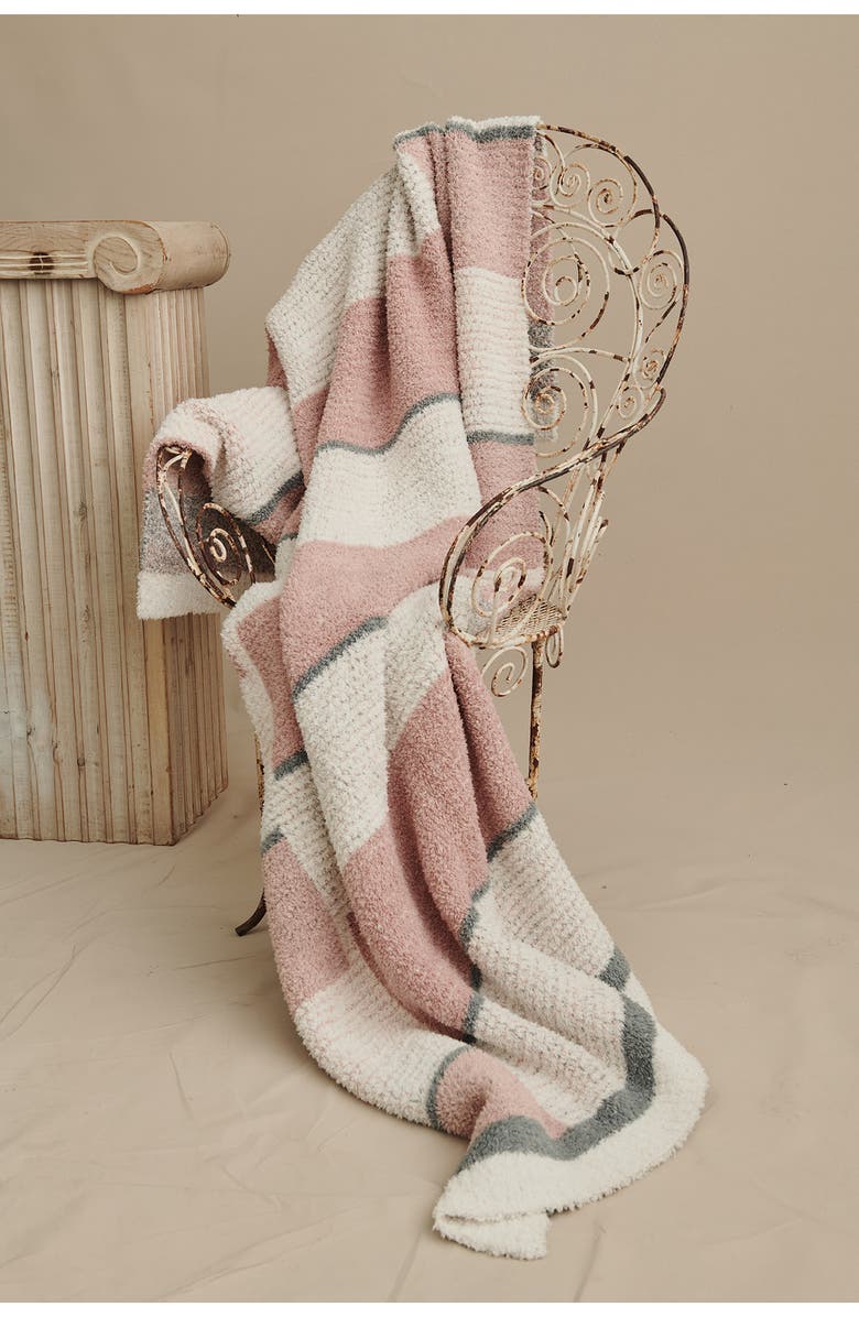 Barefoot Dreams<sup>®</sup> CozyChic<sup>©</sup> Playa Checkered Throw Blanket, Alternate, color, Cream Multi