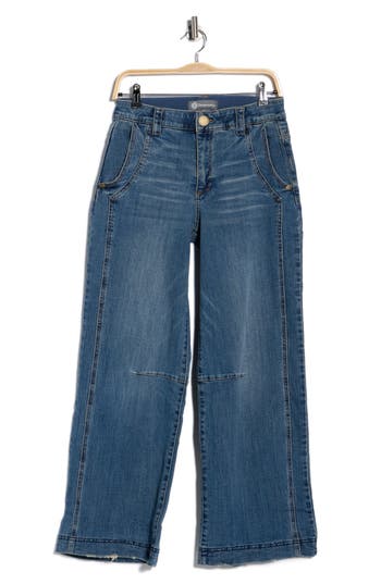 Democracy Dart Wide Leg Jeans In Blue