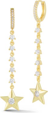 SPHERA MILANO Cubic Zirconia Star Drop Earrings