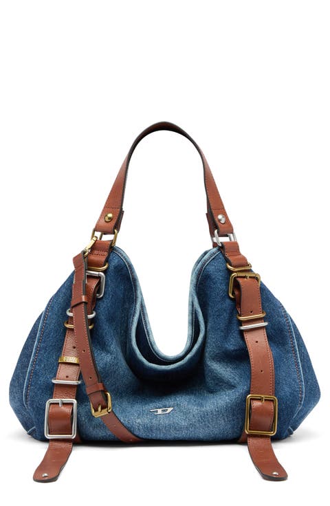 D-One Medium Leather Top Handle Bag