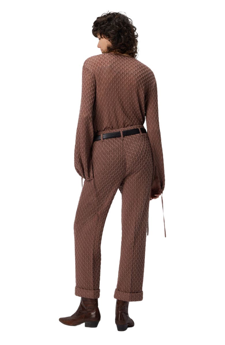 Missoni Tapered Pants In Embroidered Lace, Alternate, color, Beige