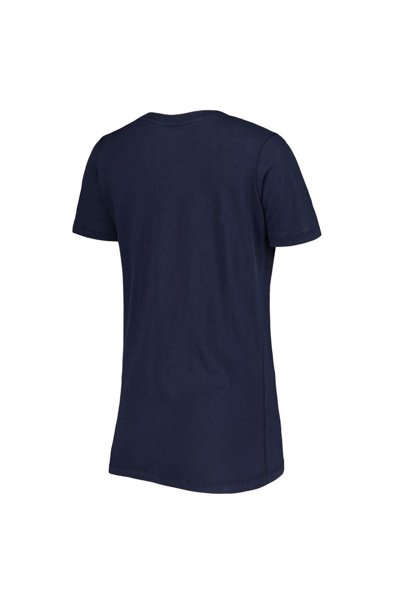 New Era Women's New Era College Navy Seattle Seahawks Ink Dye Sideline V-Neck T-Shirt, Alternate, color,