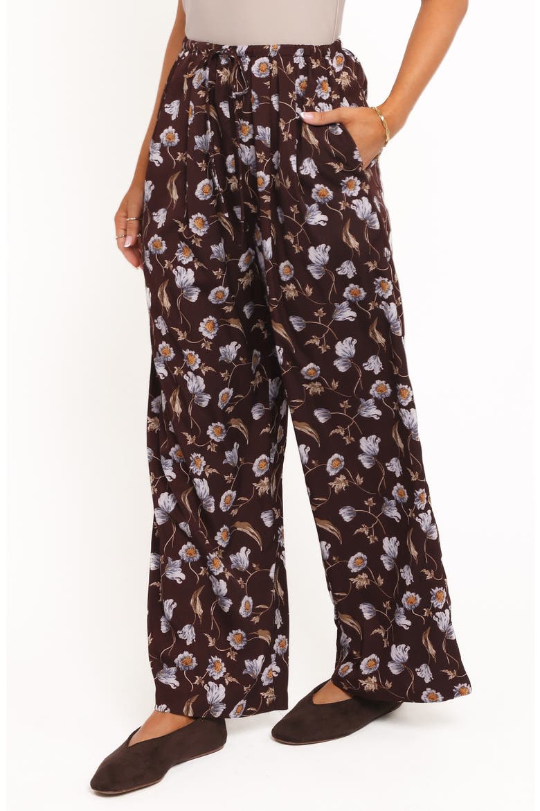 Calantha Floral Wide Leg Drawstring Pants, Alternate, color, FALL FLORAL