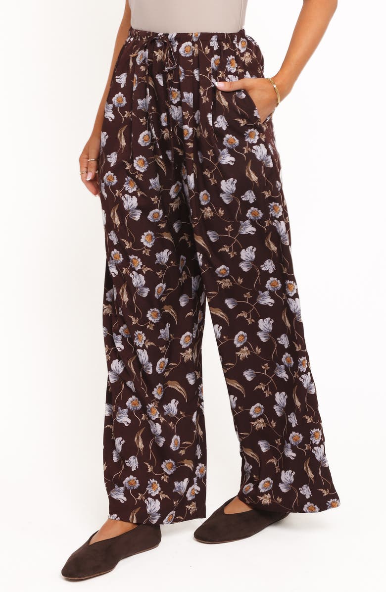 Petal & Pup Calantha Floral Wide Leg Drawstring Pants, Alternate, color, Fall Floral