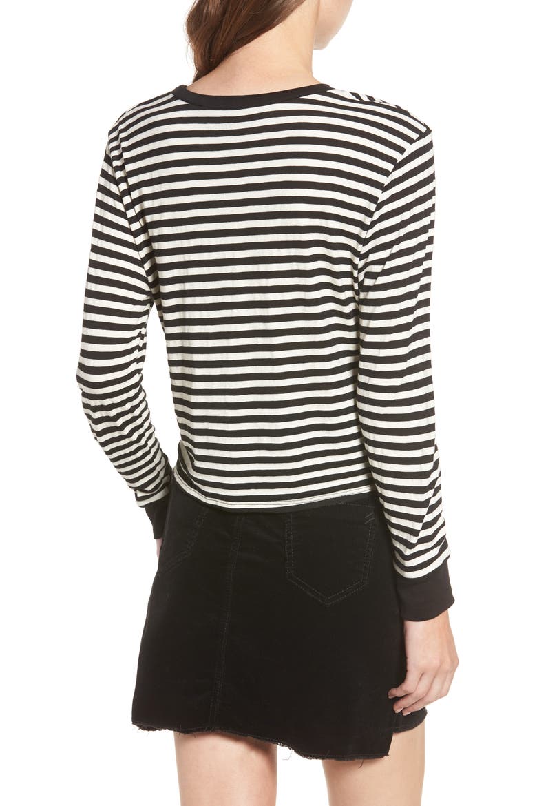 Honey Stripe Cotton Crop Top, Alternate, color, STRIPE