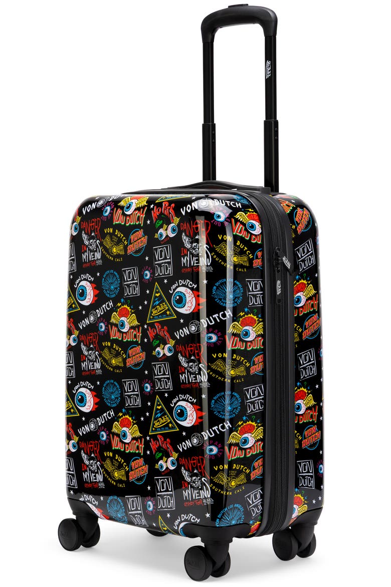 Black Jax Expandable Hardside Spinner Carry-on Suitcase, Alternate, color, Black Jax