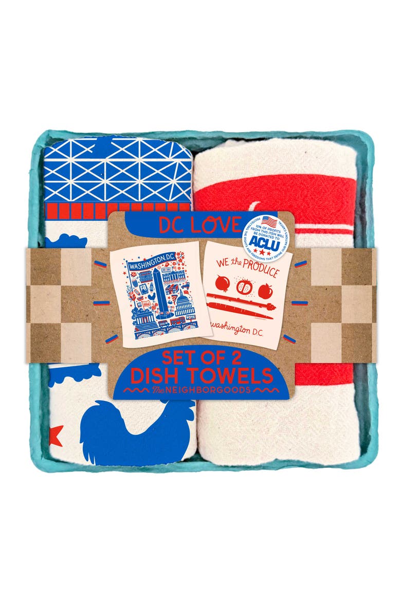 DC LOVE - Dish Towel Set of 2, Main, color, No Color