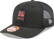 New Era Men's New Era Black Cincinnati Bengals 2025 Sideline 9SEVENTY Trucker Adjustable Hat