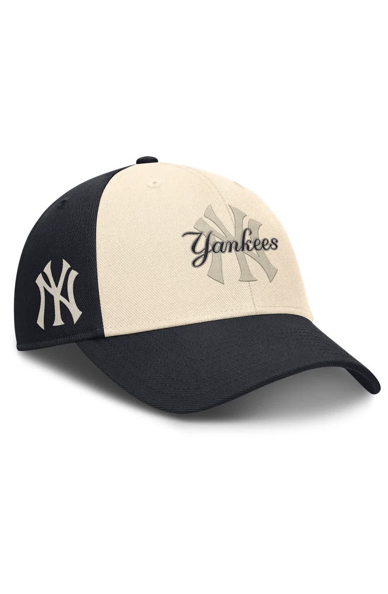 Nike Men's Nike Navy/Natural New York Yankees Statement Club Performance Adjustable Hat, Main, color, 