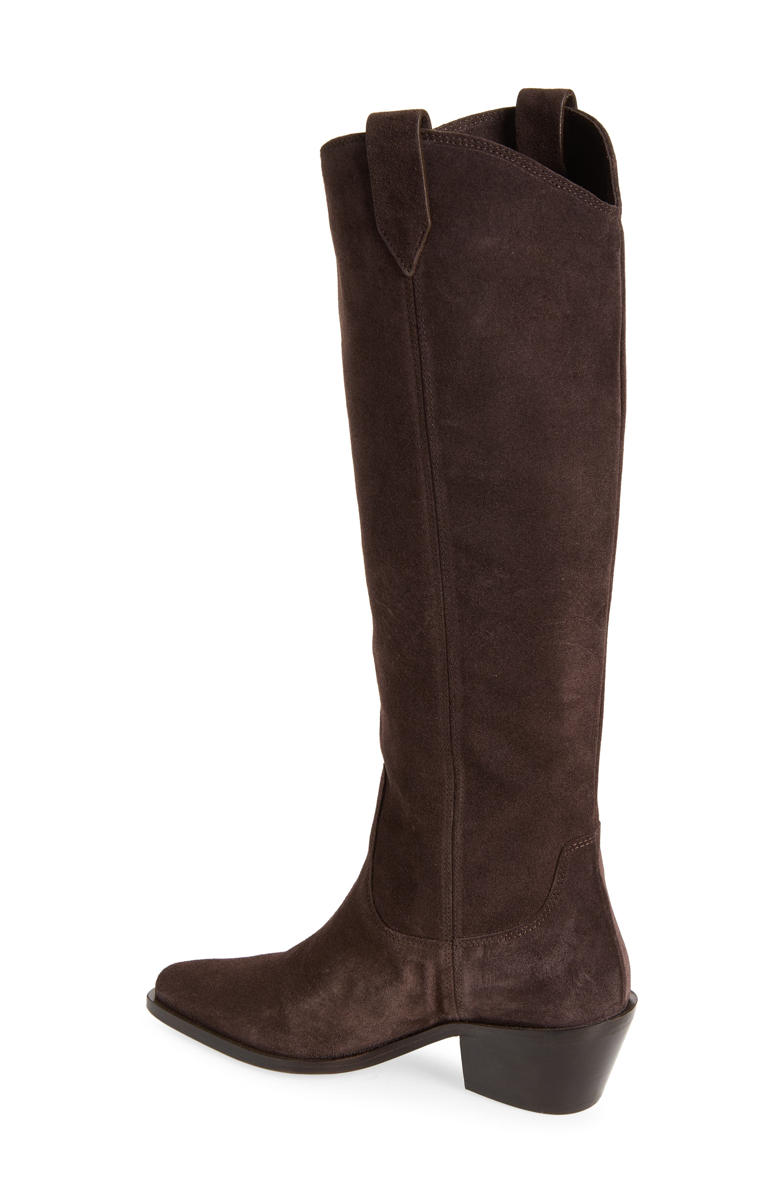 Naomi Over the Knee Western Boot, Alternate, color, DARK CHOCOLATE SUEDE