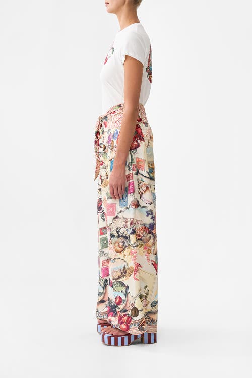 Camilla Relaxed Pant With Tie Front Notes From The Road In Multi
