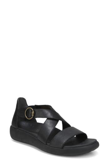 Vionic Harmony Rx Leather Strappy In Black