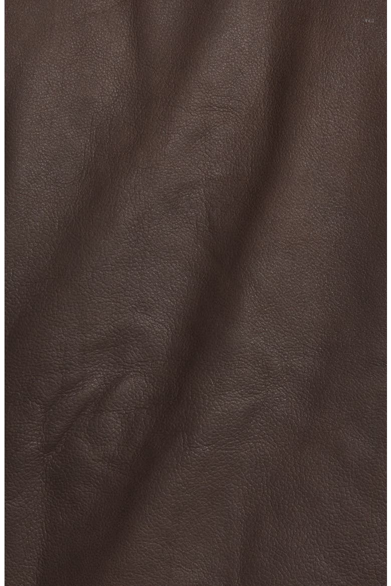 Westhaven Distressed Leather Bomber Jacket, Alternate, color, CHOCOLATE