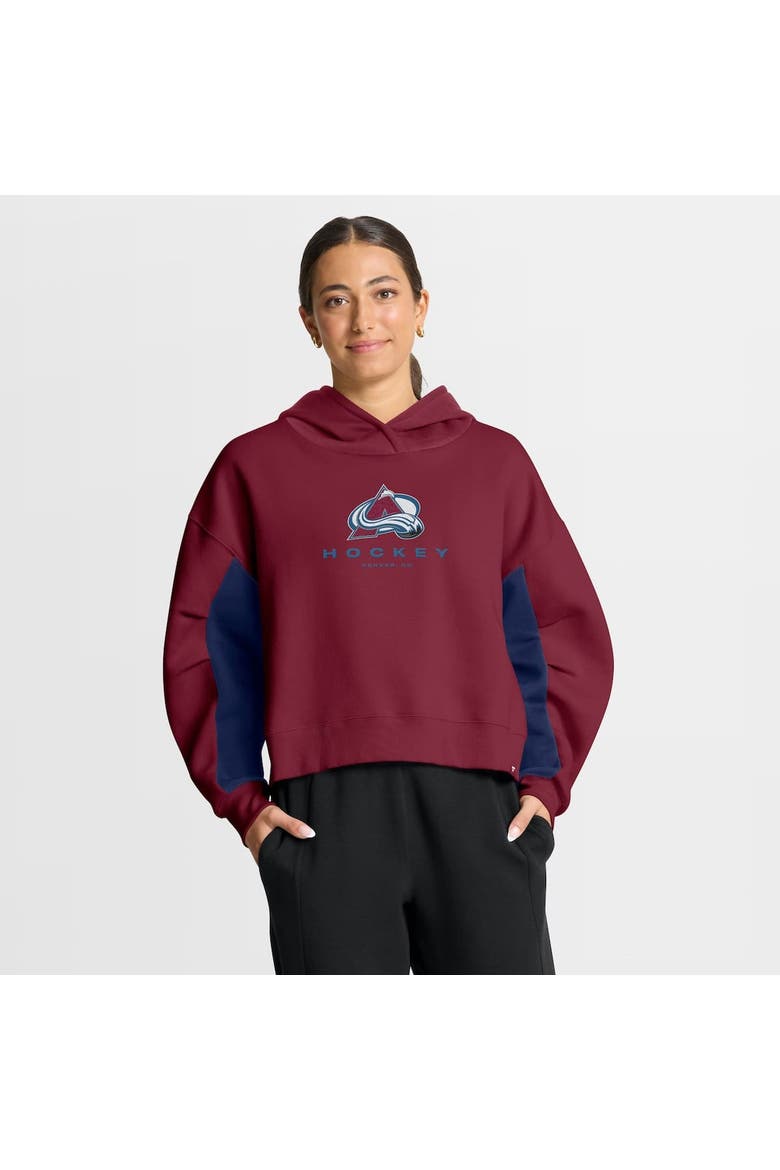 Women's Fanatics Burgundy Colorado Avalanche Back Check Boxy Hoodie, Alternate, color, Burgundy