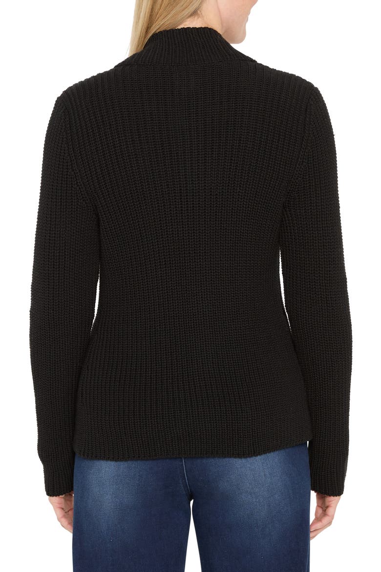 Shaker Stitch Cady Sweater Jacket, Alternate, color, BLACK ONYX