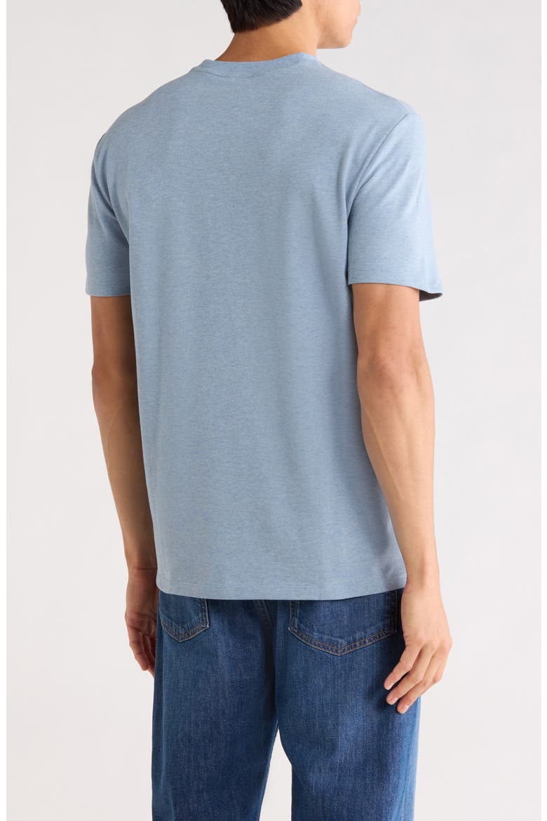 Classic Fit Heathered Stretch Cotton Piqué T-Shirt, Alternate, color, FADED DENIM