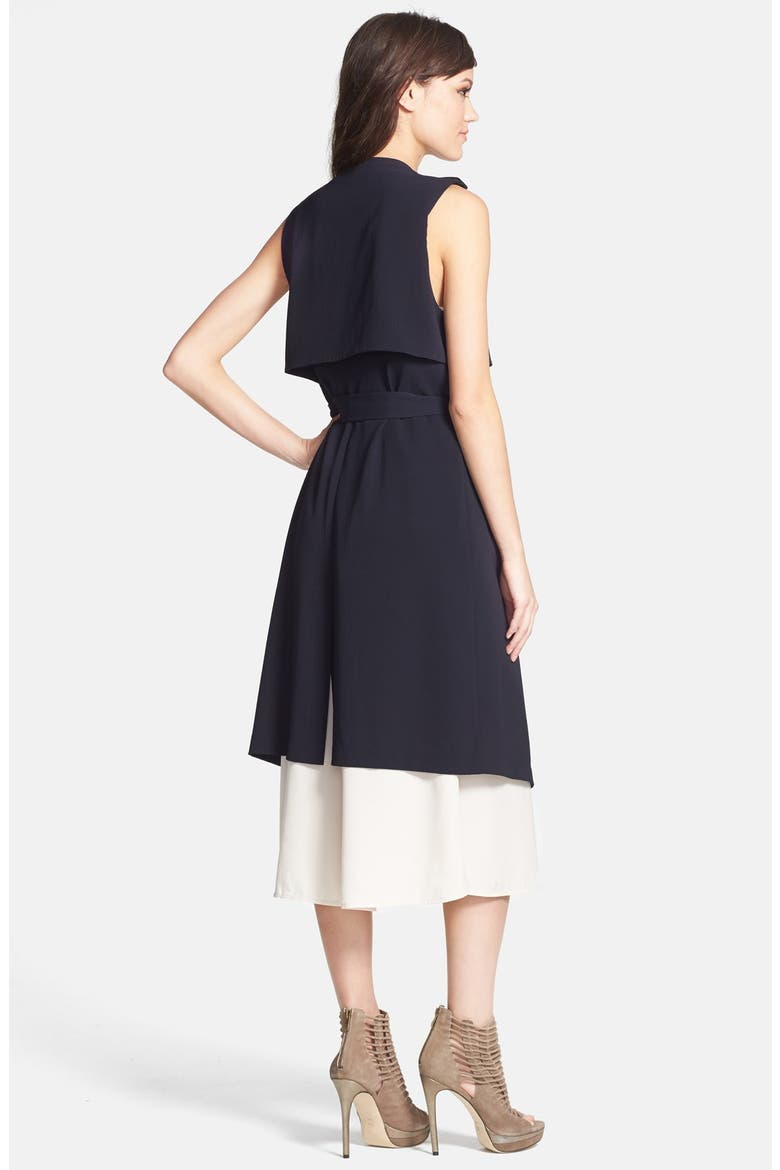 ASTR Drape Front Trench Vest, Alternate, color, NAVY