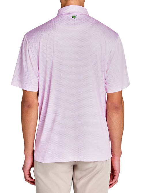 Construct Flower Chain Polo In Blue/pink