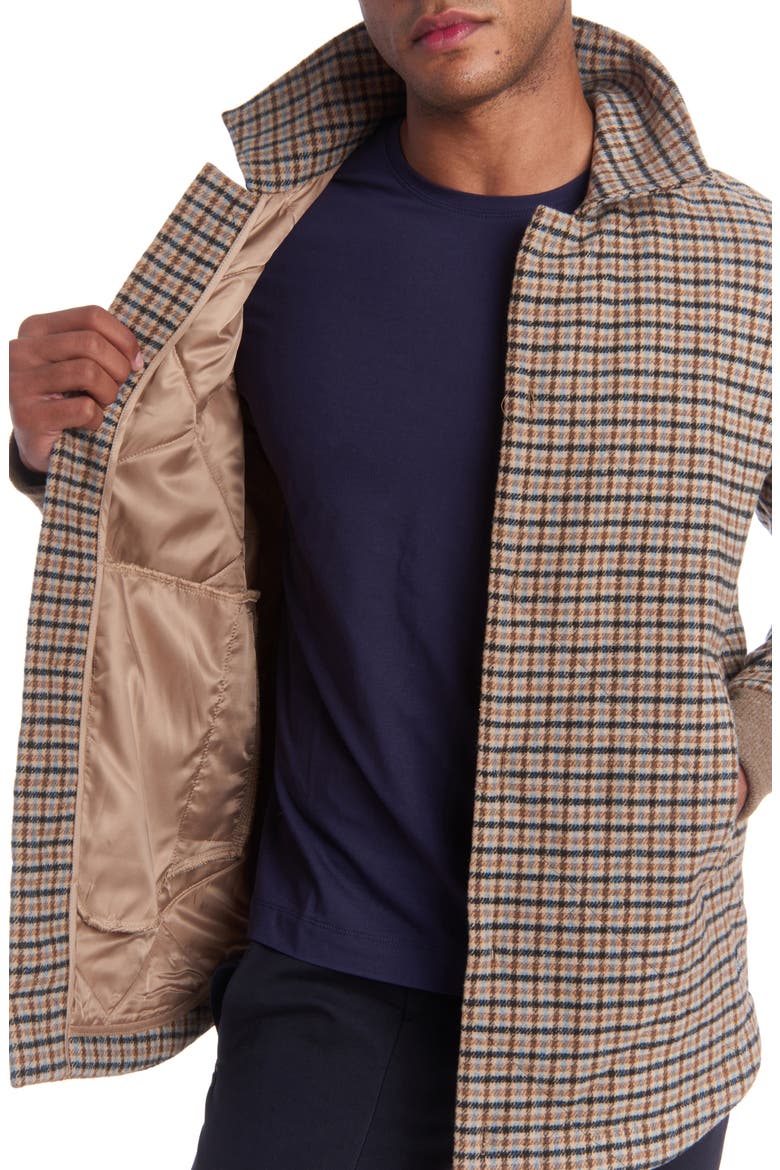 Quilted Wool Blend Overshirt, Alternate, color, TAN