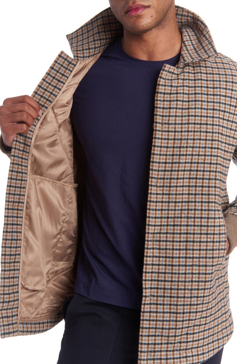 PINO BY PINOPORTE Quilted Wool Blend Overshirt, Alternate, color, Tan