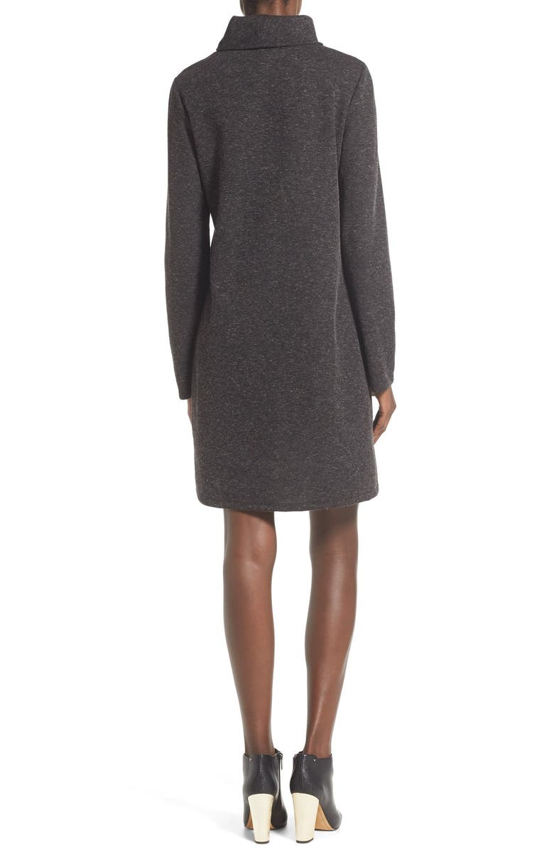 WAYF Rib Knit Turtleneck Shift Dress, Alternate, color, 