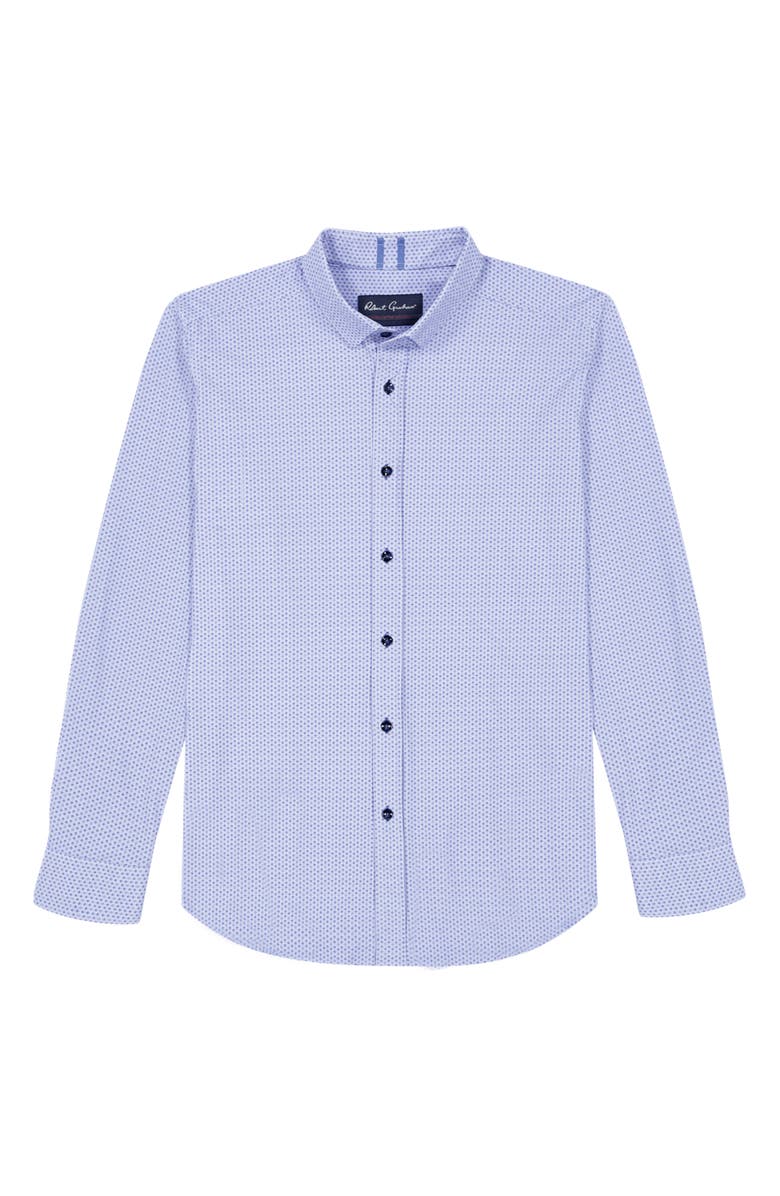 Robert Graham Clifford Slim Fit Stretch Button-Up Shirt, Alternate, color, Blue