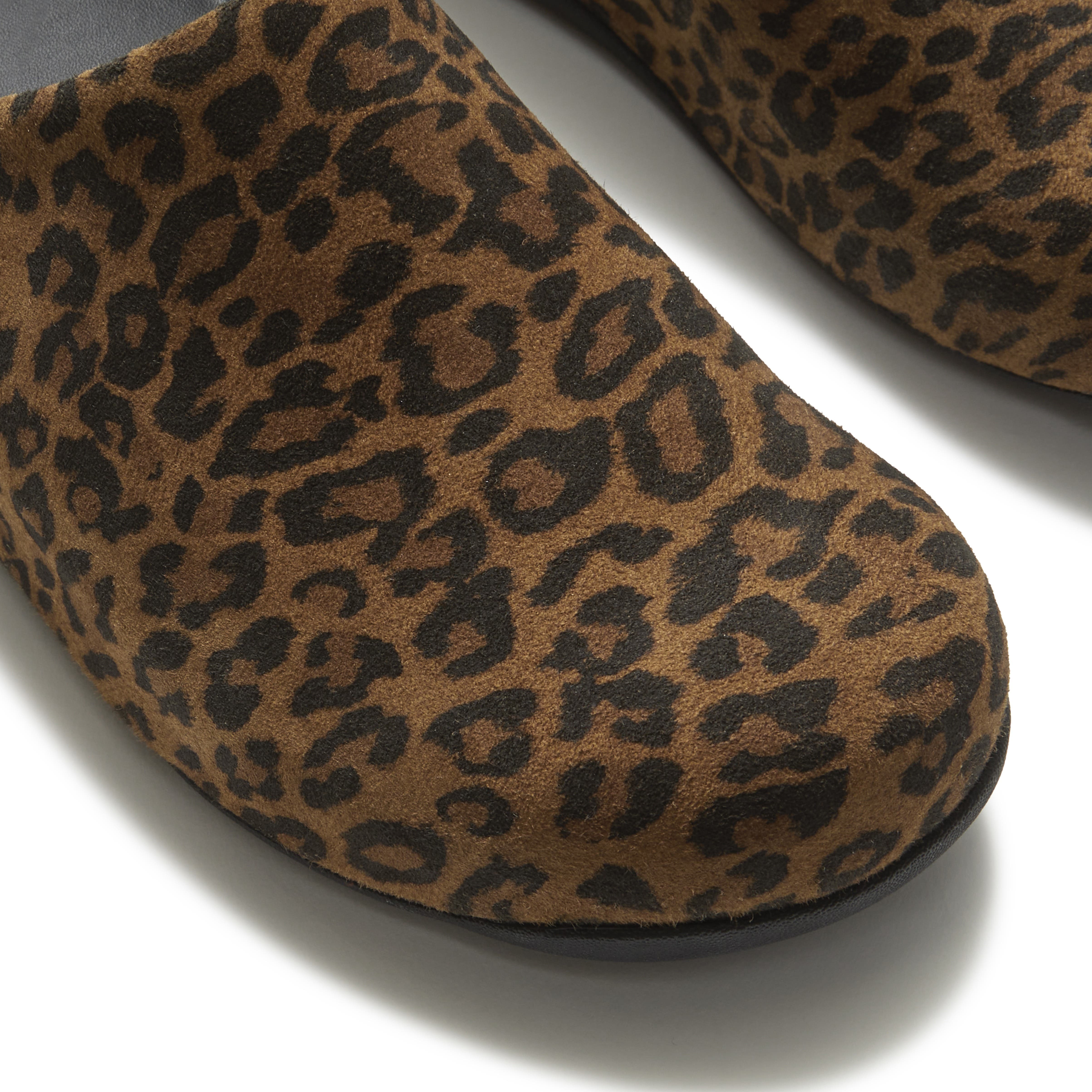 Shuv Suede Leopard Mules, Alternate, color, Tan/Black