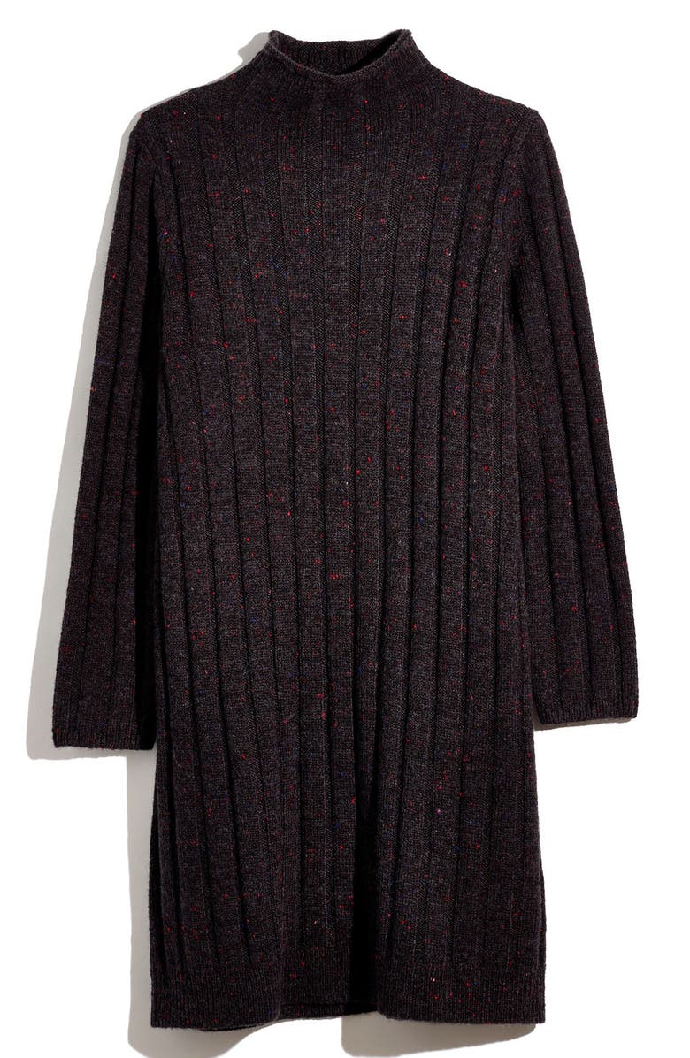 Madewell Donegal Rolled Mock Neck Sweater Dress, Alternate, color,