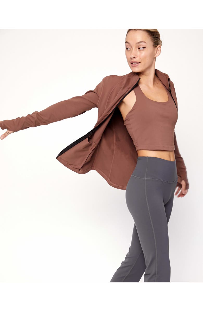 Rebody Active Gen XYZ Zip Up Cloudlux Track Jacket, Alternate, color, Walnut