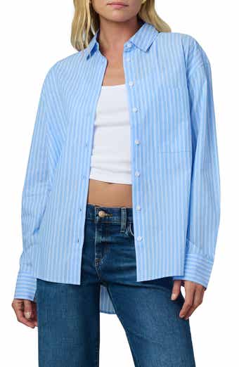 The Boyfriend Stripe Oversize Button-Up Shirt